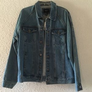 Forever 21 Mens Denim Jacket Dark Wash